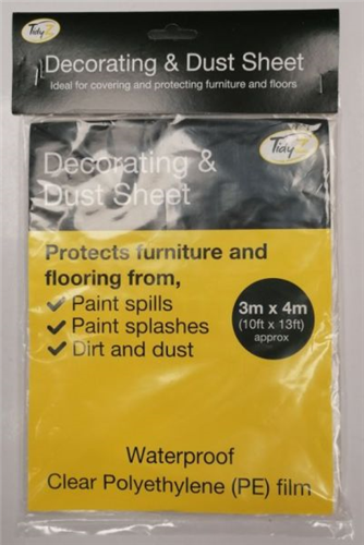 Decorating & Dust Sheet 3m x 4m Decorating & Dust Sheet 3m x 4m